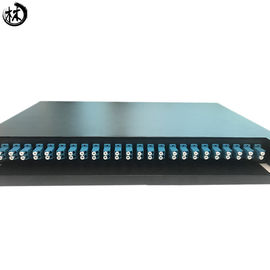 Cold Rolled Steel Optical Patch Panel , Fiber Patch Panel 24 Port LC