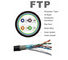 Cat5e FTP PVC Network Cable Double Jackets Waterproof With Solid Bare Copper