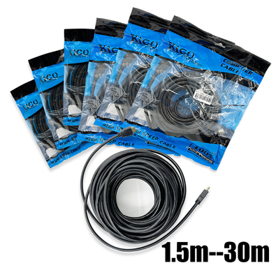 Kico 1.5m 3m 5m 10m 15m 20m 25m 30m High Speed 4K 8K 60Hz Gold Plated HDTV 2.0 Cable Male To Male Polybag