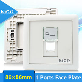 Network Cable Accessories 1 Port Type Wall Face Plate For Telecommunication