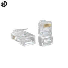 White Modular Toolless 8p8c Cat6 Utp Rj45 Plug Polycarbonate 94V2 Or V0