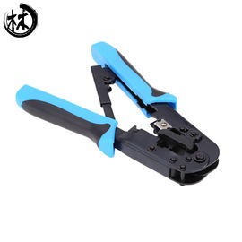 4P 6P 8P Network Cable Crimping Tool , Ethernet Cable Crimper Kit Carbon Steel