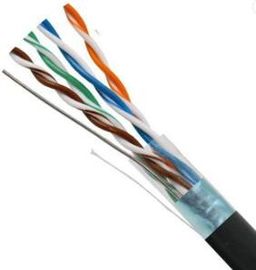 24AWG Bare Copper Network Cable , Utp Cat6 Outdoor Network Cable Grey / Blue