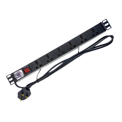 PDU 6 Way 19'' 13A UK Plug For Rack Network Cabinet